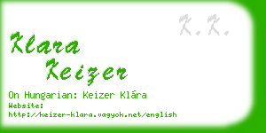 klara keizer business card